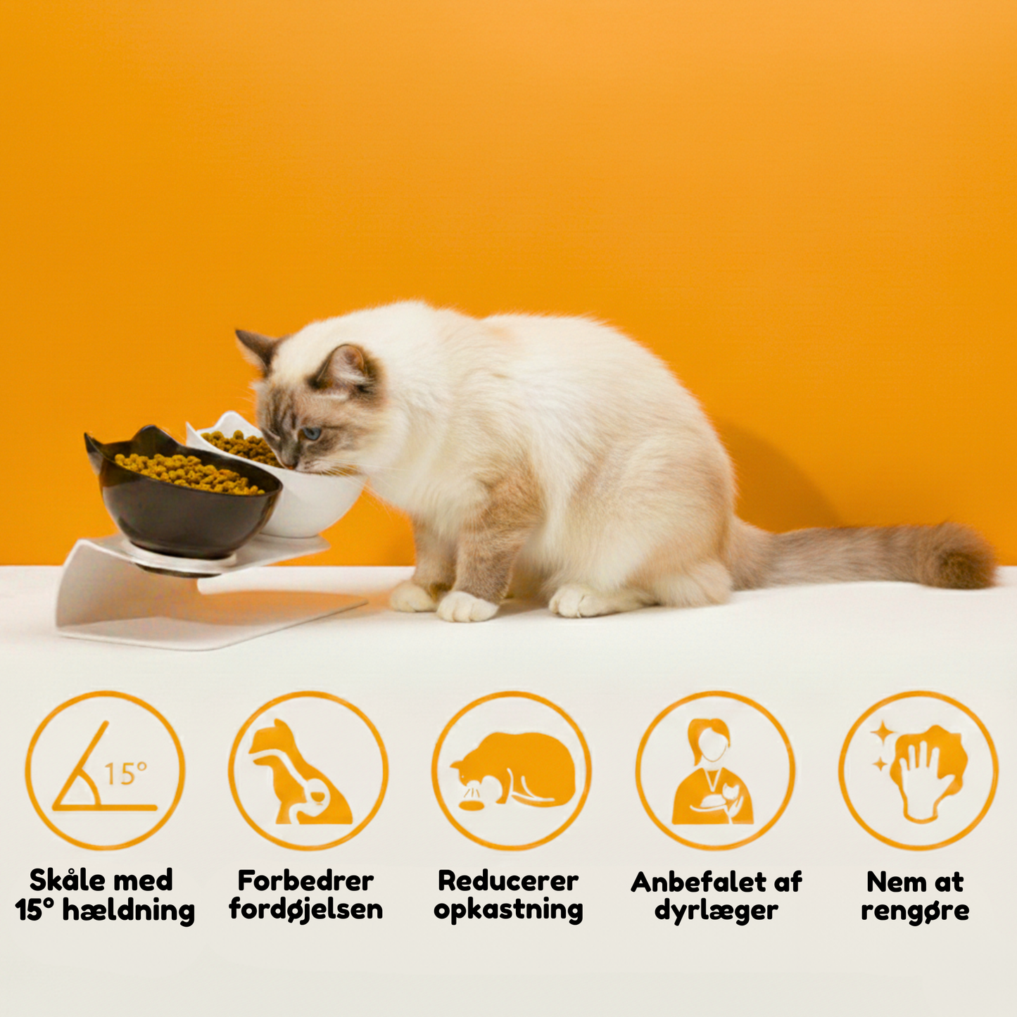 Anti-gylp skål til katte